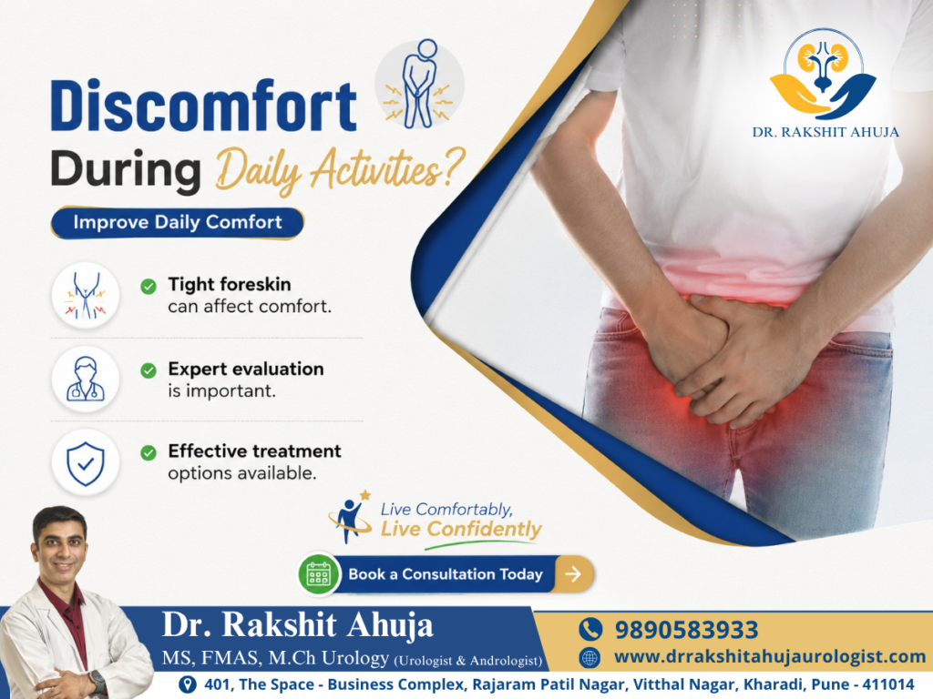 Dr. Rakshit Ahuja, Urologist in Pune, for foreskin discomfort.