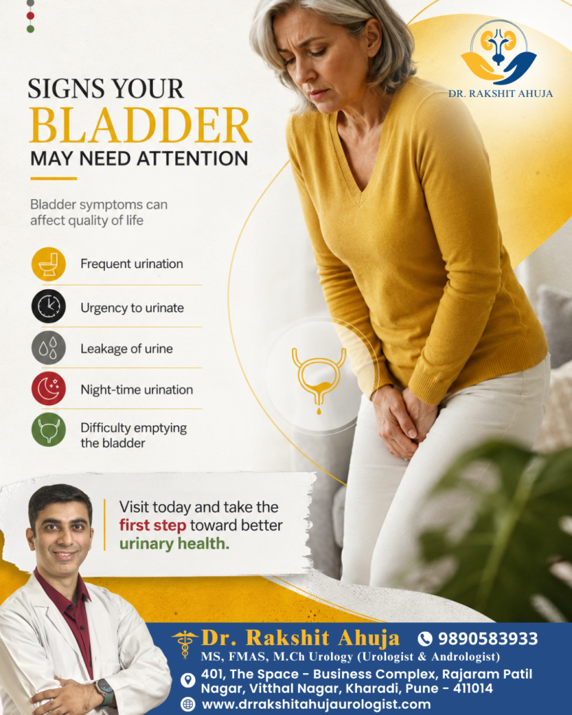 Dr. Rakshit Ahuja discussing bladder health symptoms.